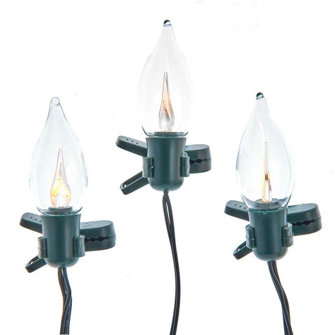 Kurt Adler Battery-Operated 7-Light Flicker Flame Light Set with Clips