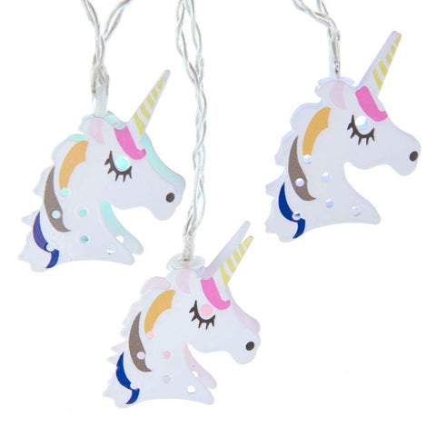 Kurt Adler Battery-Operated 10-Light USB Metal Unicorn Light Set